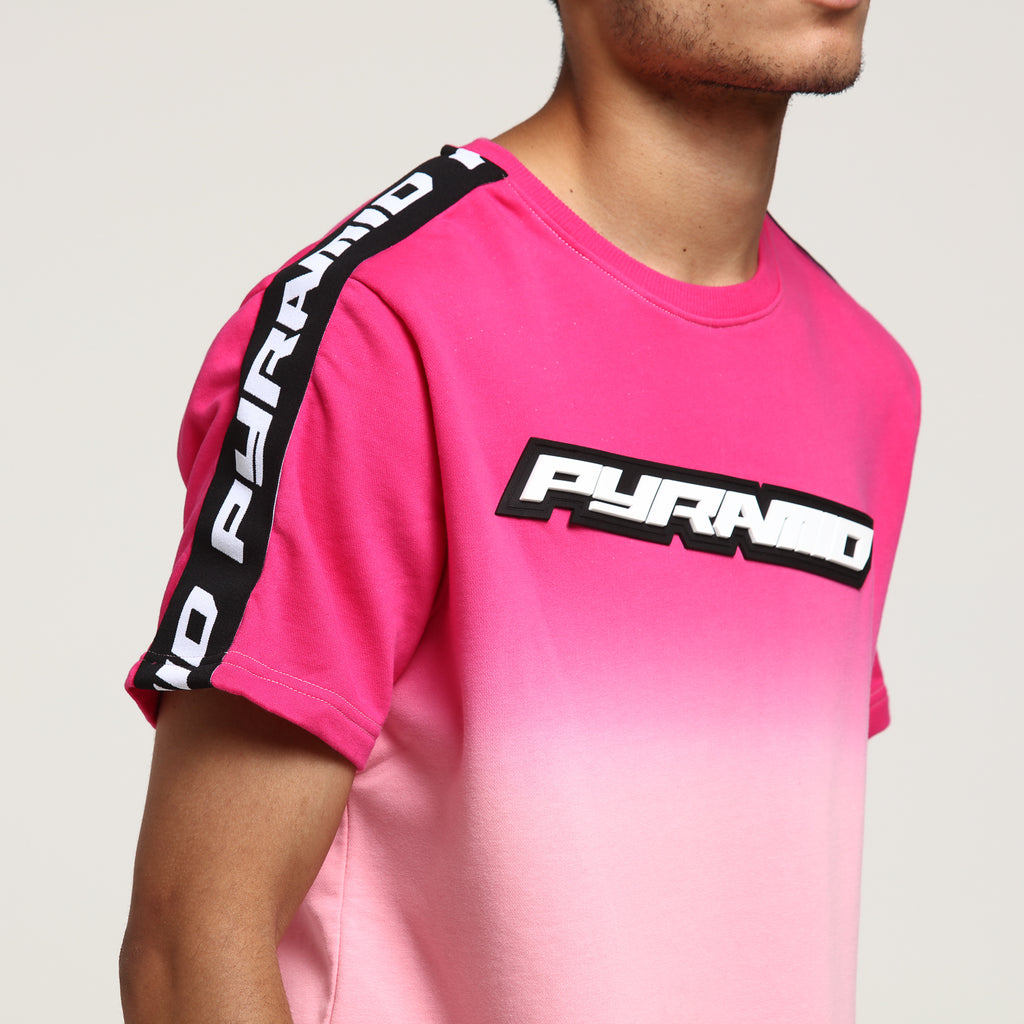 Black Pyramid Dip Dye Pastel Ss Shirt Pink