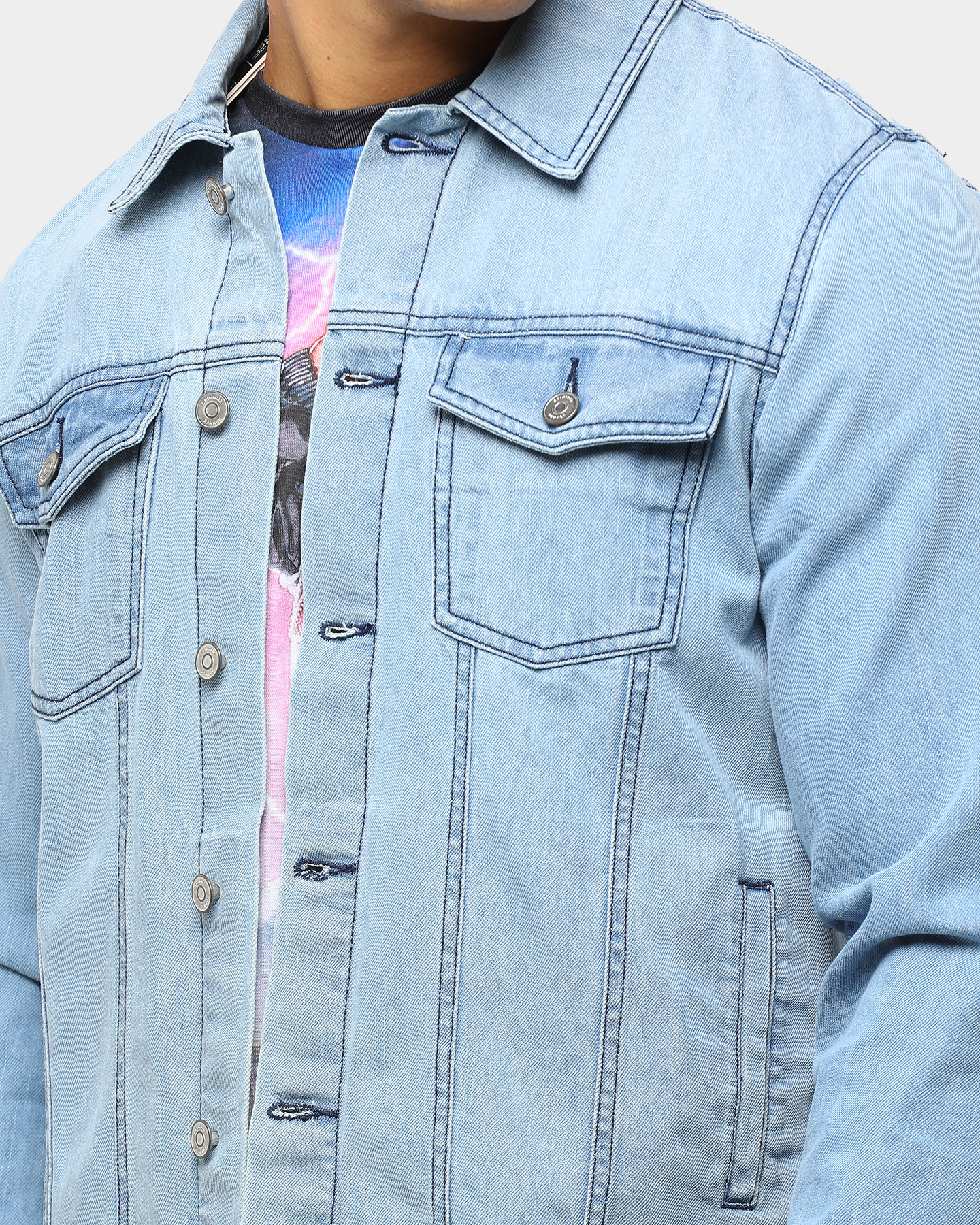 damaged denim jacket mens