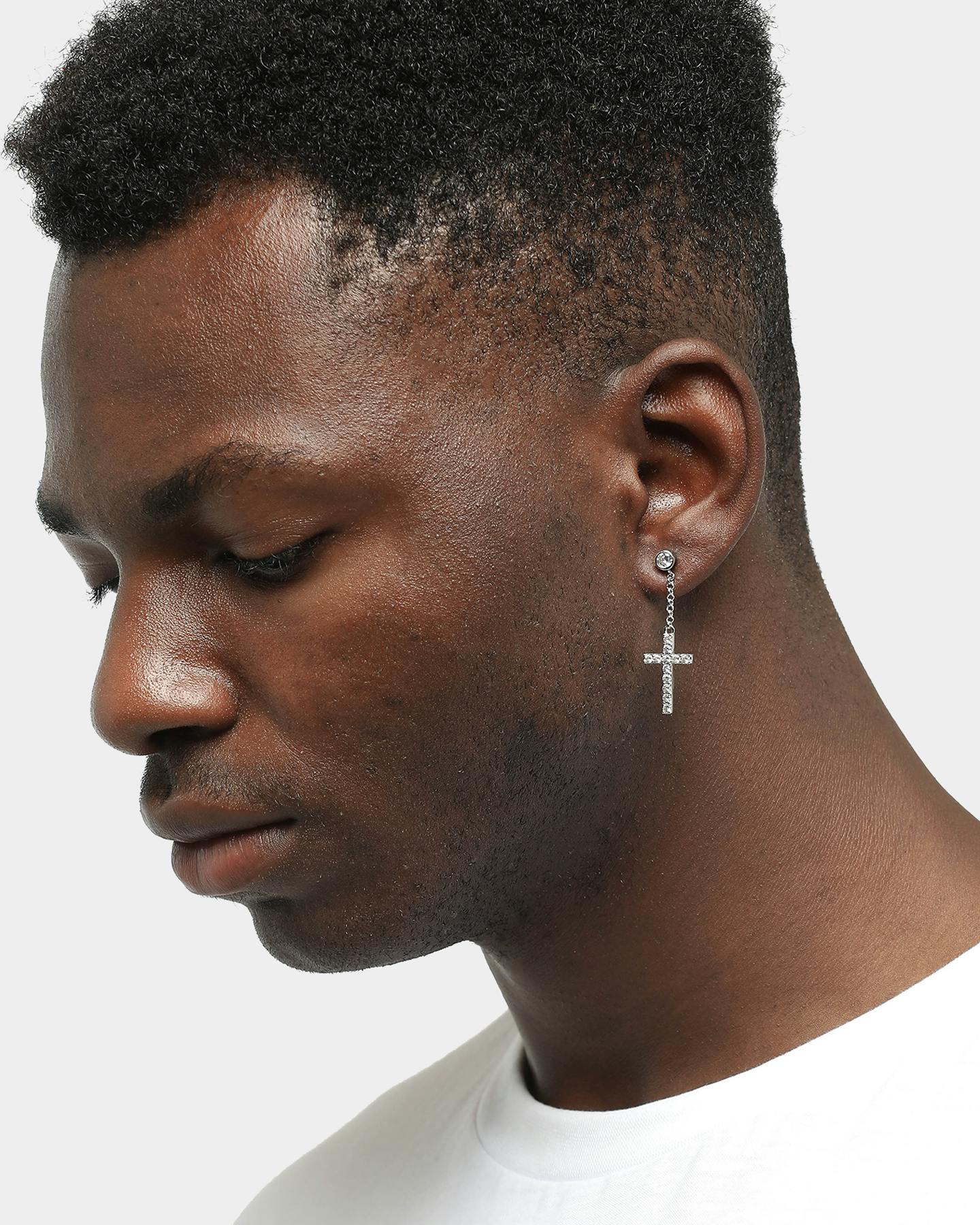 Saint Morta Men's Preacher Earring Iced White Gold | Culture Kings US