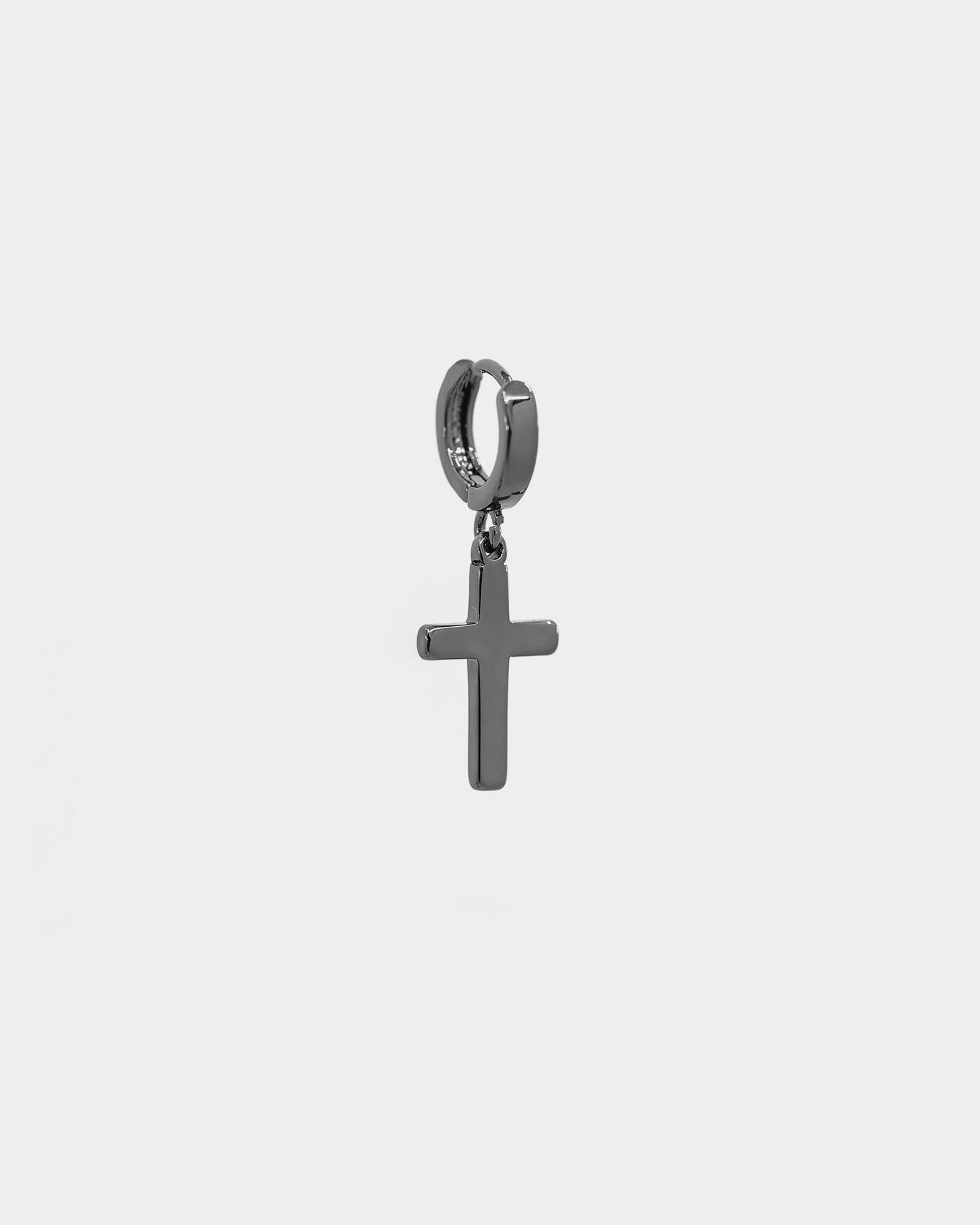 Saint Morta Mini Cross Earring Black | Culture Kings US