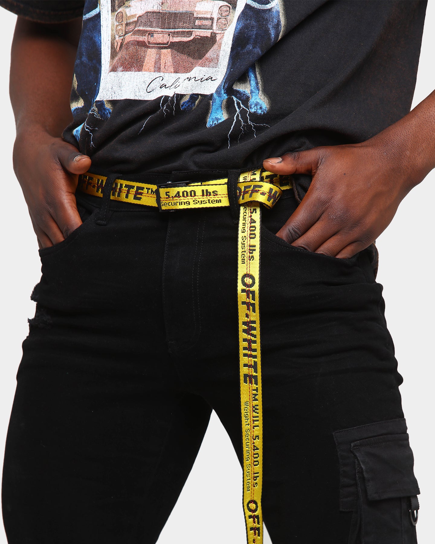 mini industrial belt off white