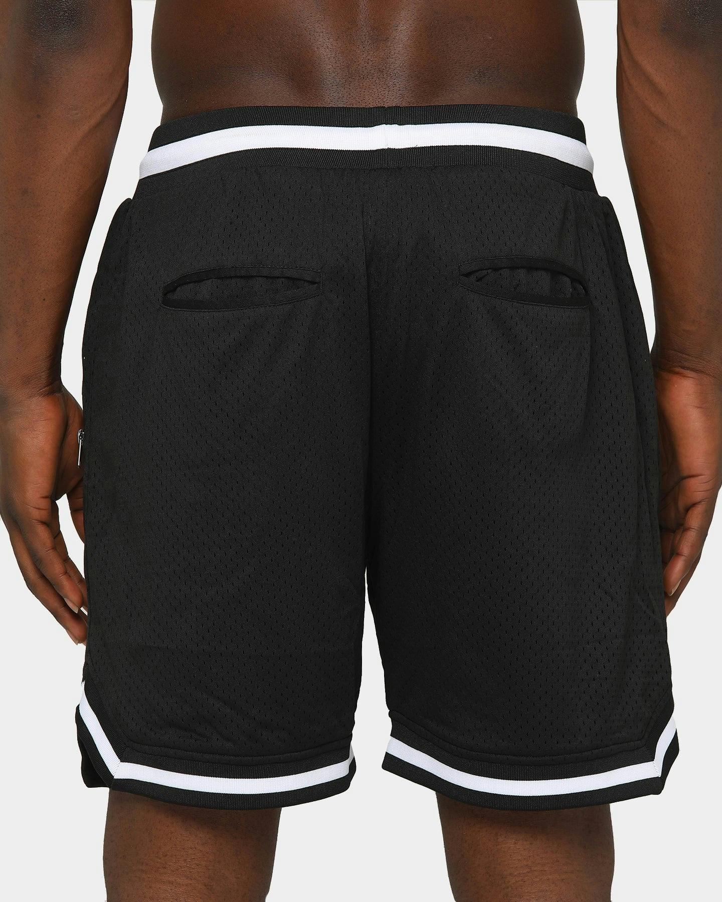 Saint Morta Men's Icon Mesh Basketball Short Black/White | Culture Kings US
