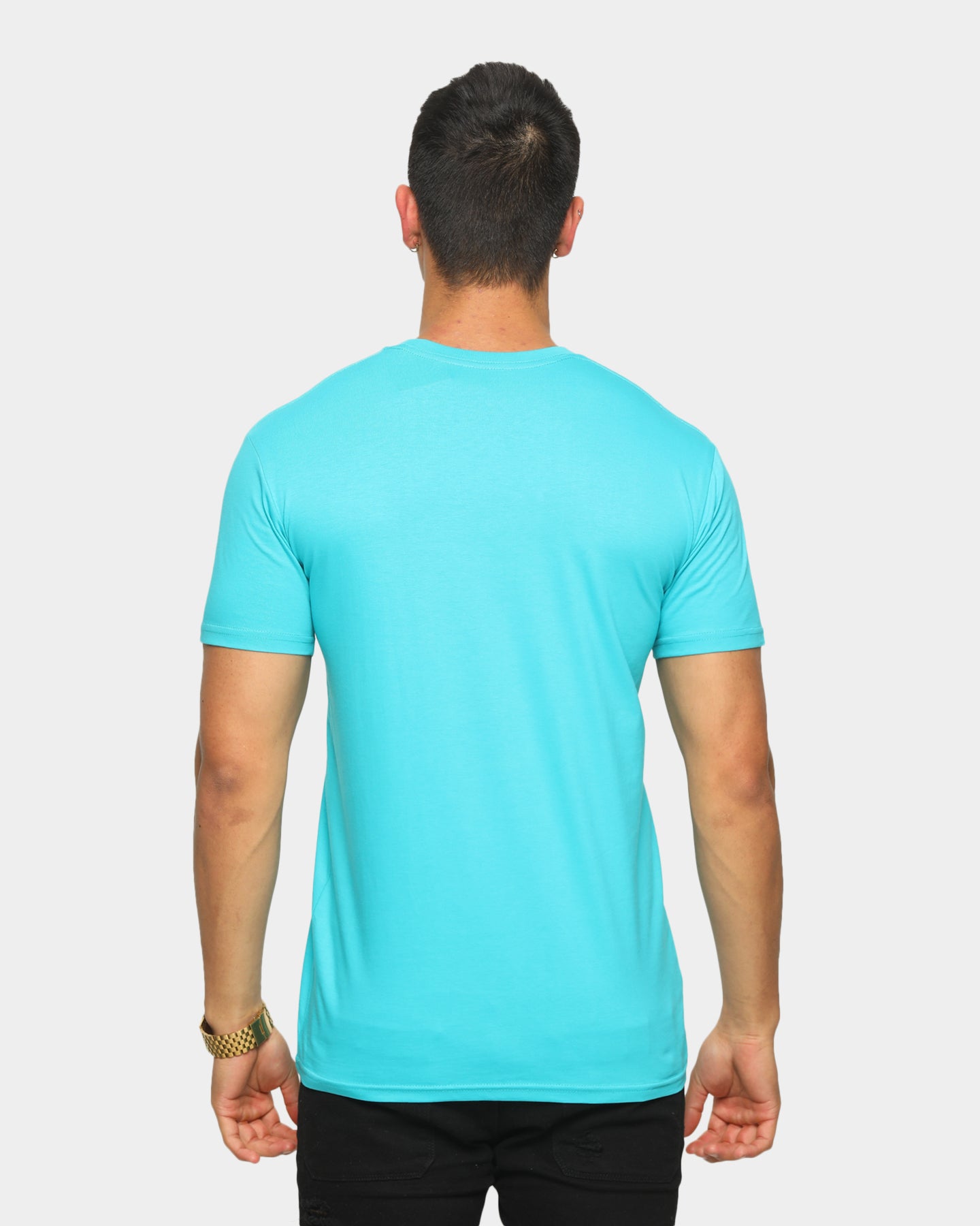blue green shirt plain