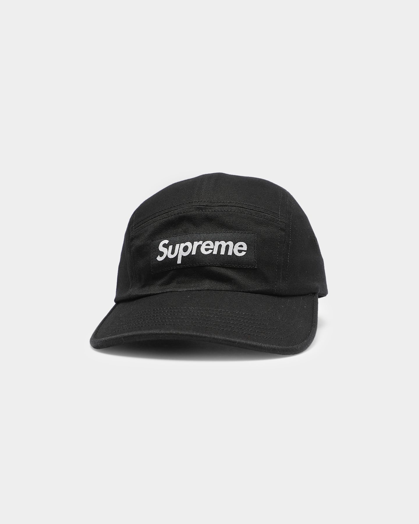 supreme washed chino twill camp cap black