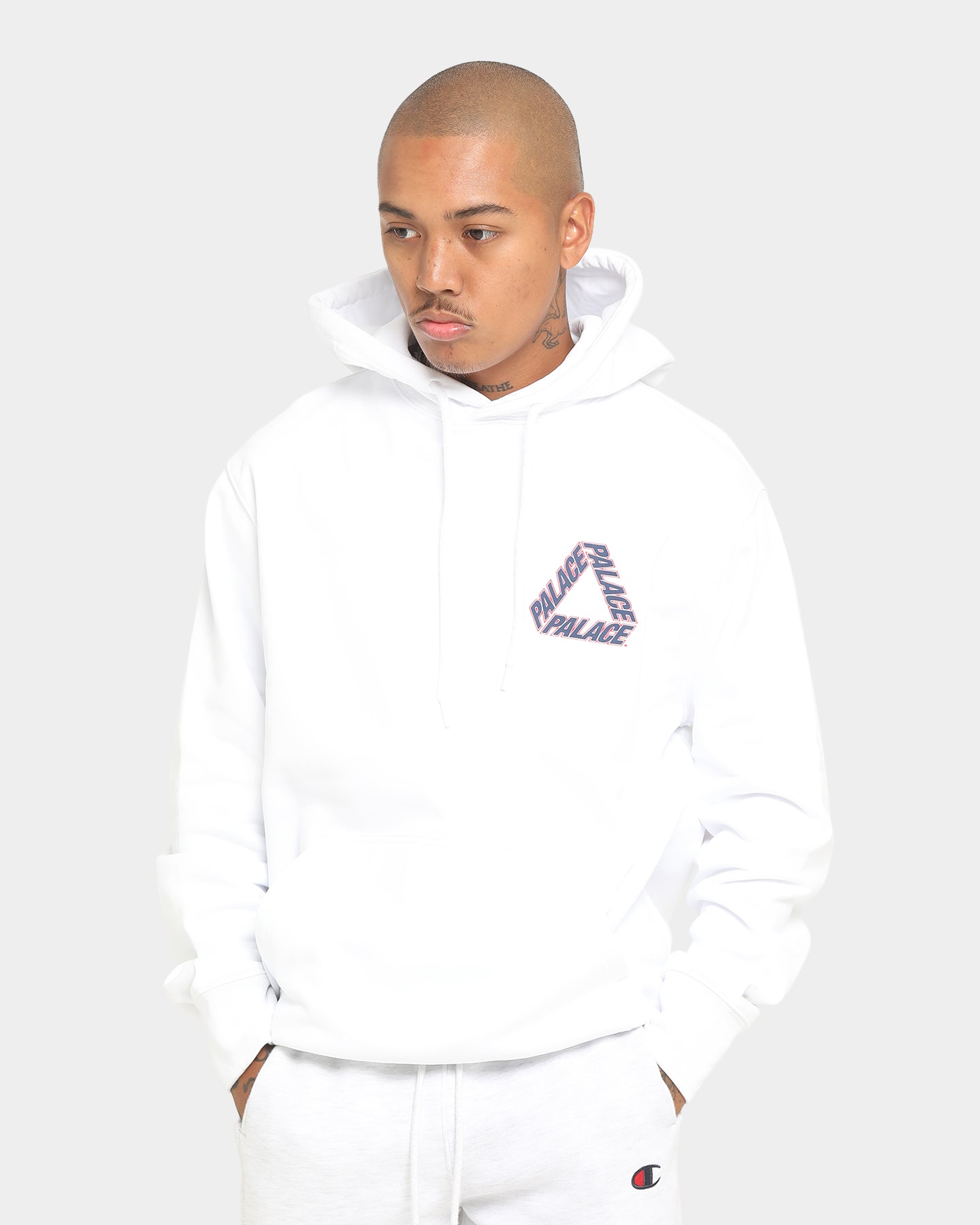 palace hoodie white