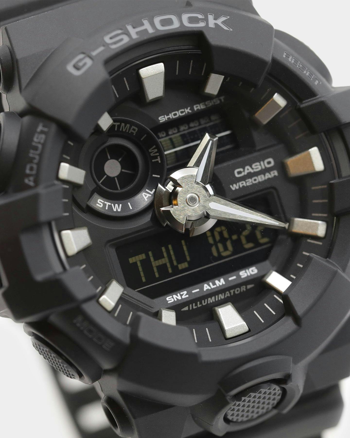 G Shock Men S Original Series Ga700 1b Black Silver Culture Kings Us