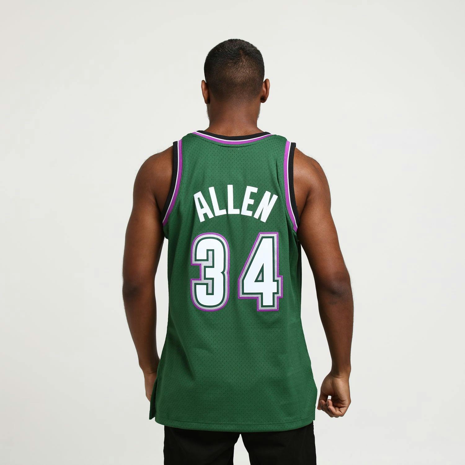 Mitchell Ness Milwaukee Bucks Ray Allen 34 Swingman Jersey
