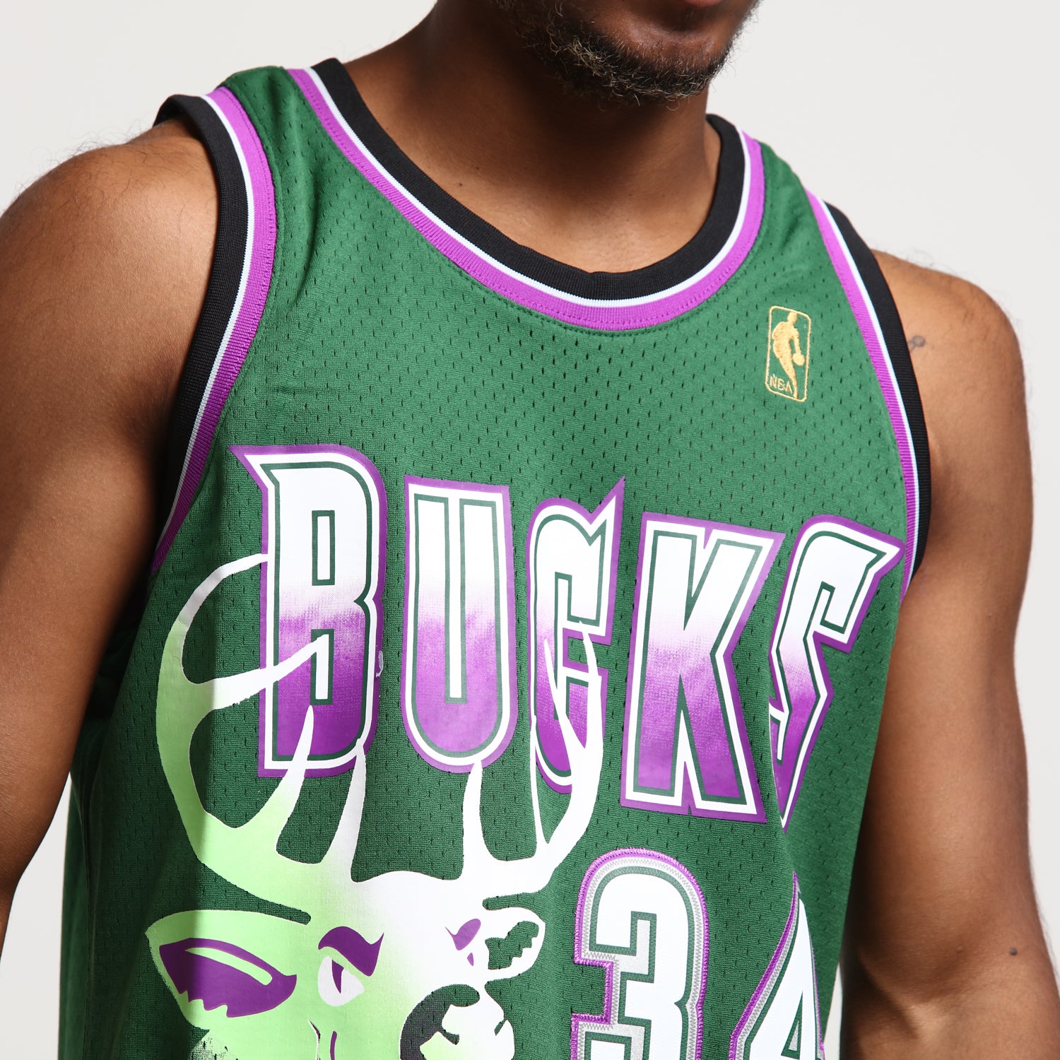 green purple and white jersey