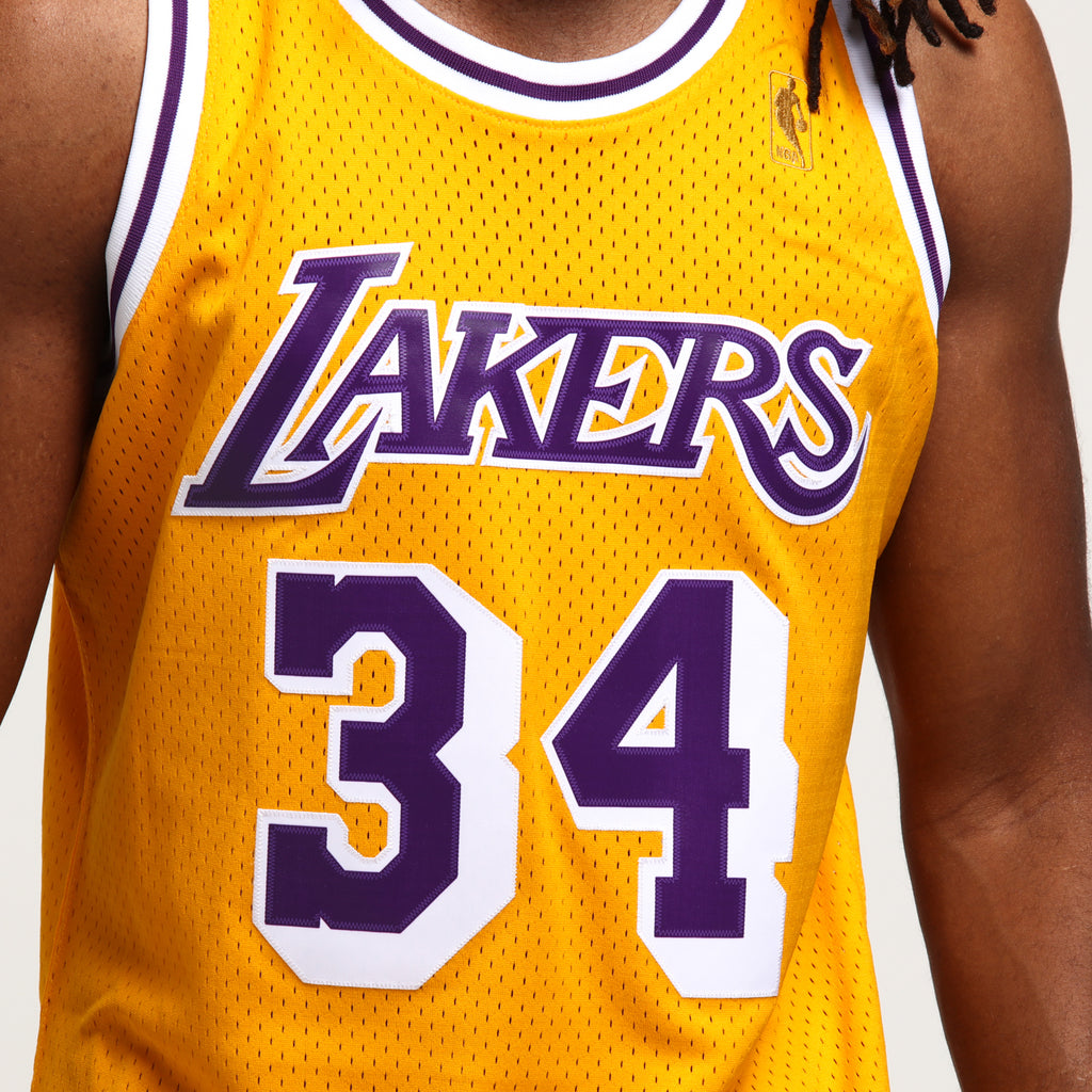Mitchell /& Ness Swingman Jersey Los Angeles Lakers Shaquille ONeal #34 Purple 99-00