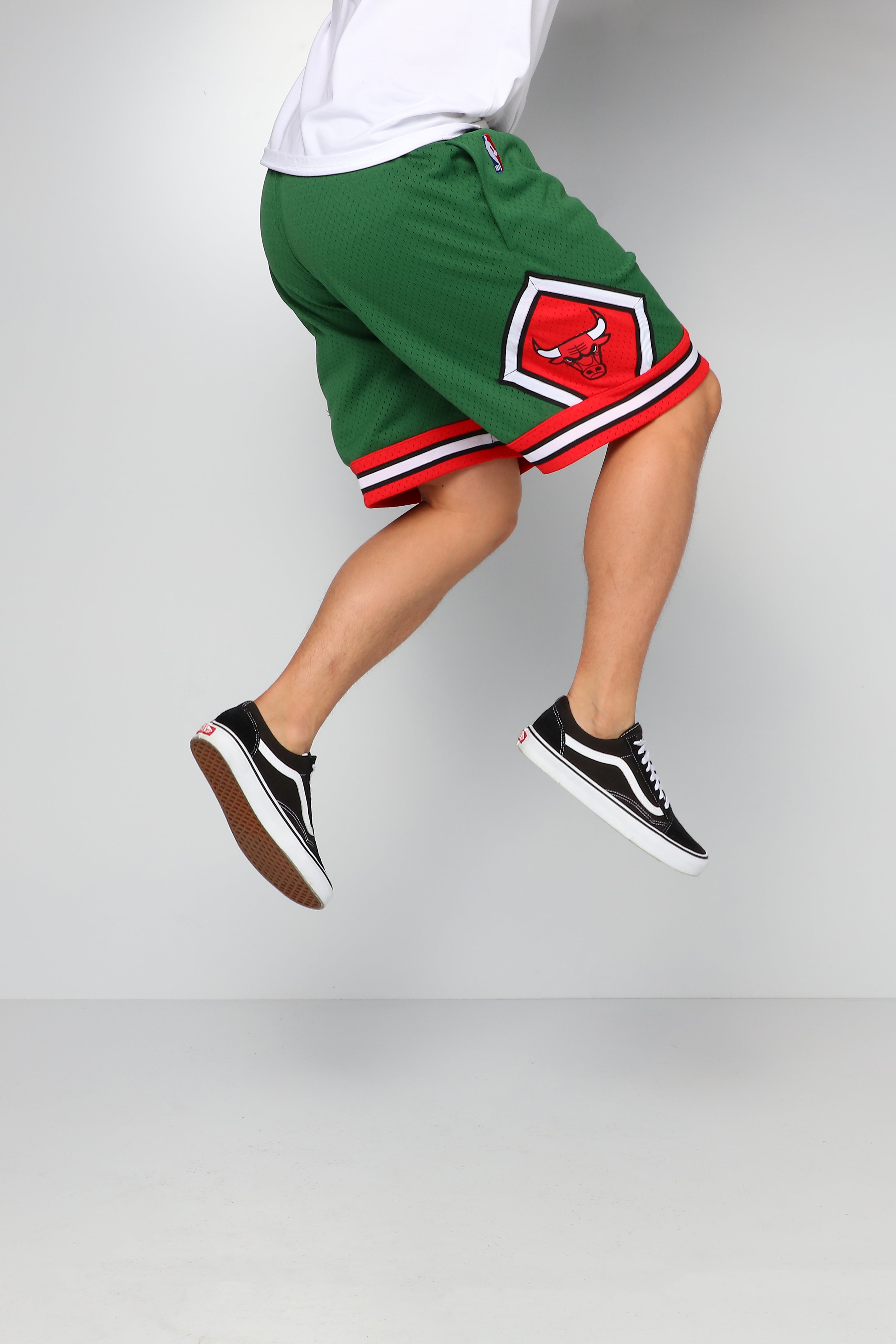 mitchell and ness green bulls shorts