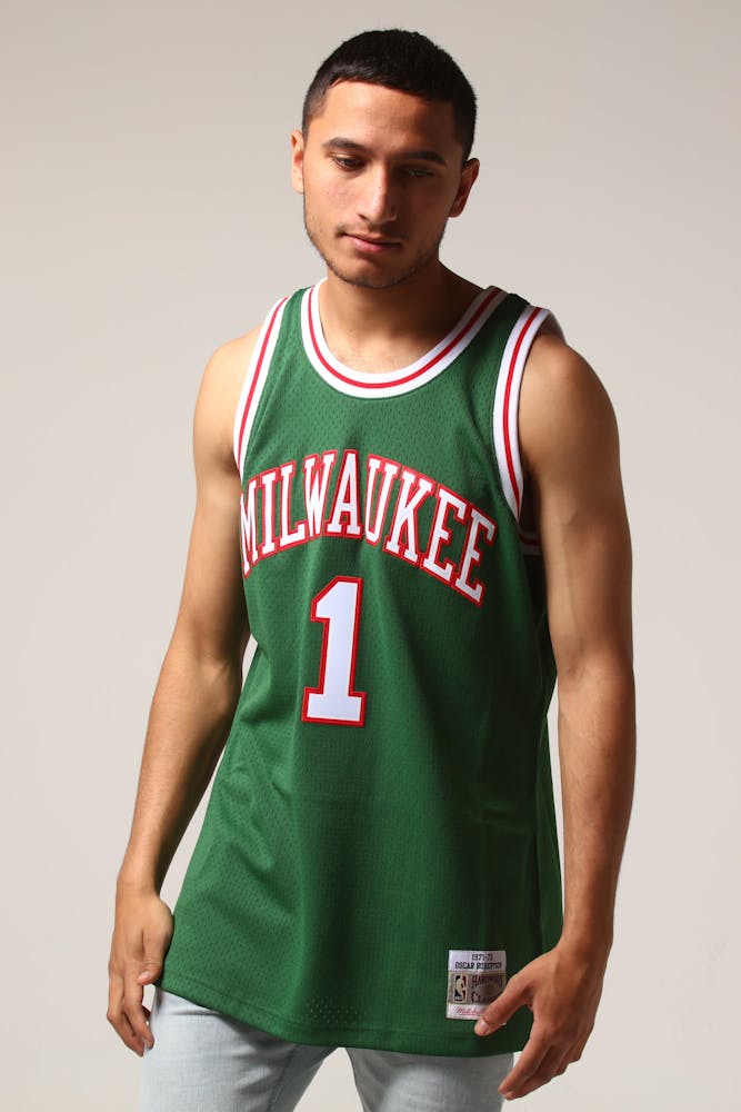 Mitchell Ness Milwaukee Bucks Oscar Robertson 1 Nba Jersey