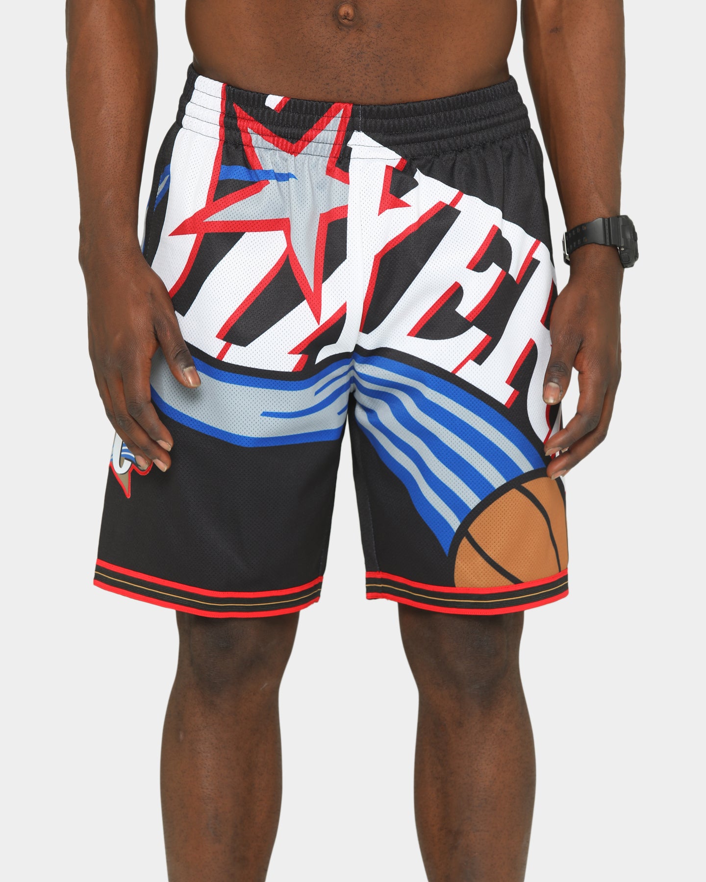 sixers big face shorts