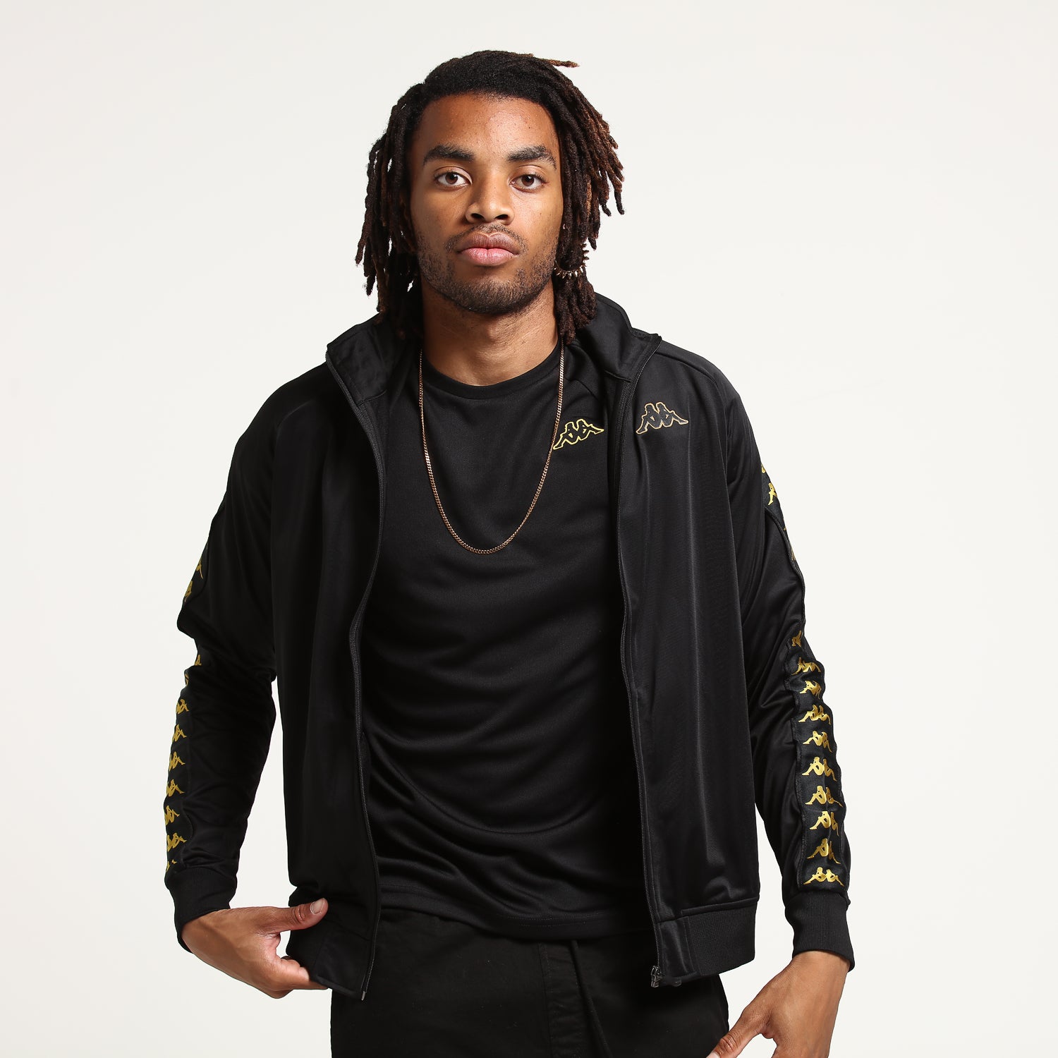 222 banda anniston slim black gold jacket