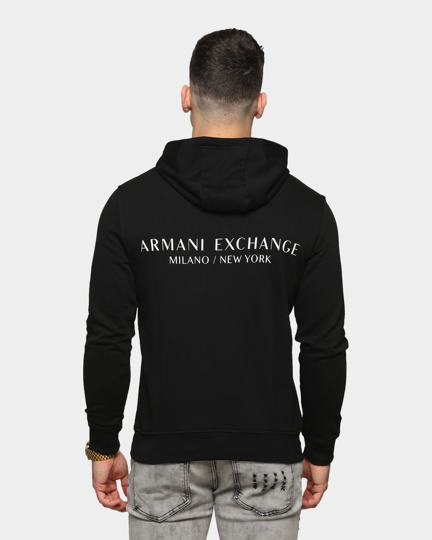armani exchange black sweatshirt
