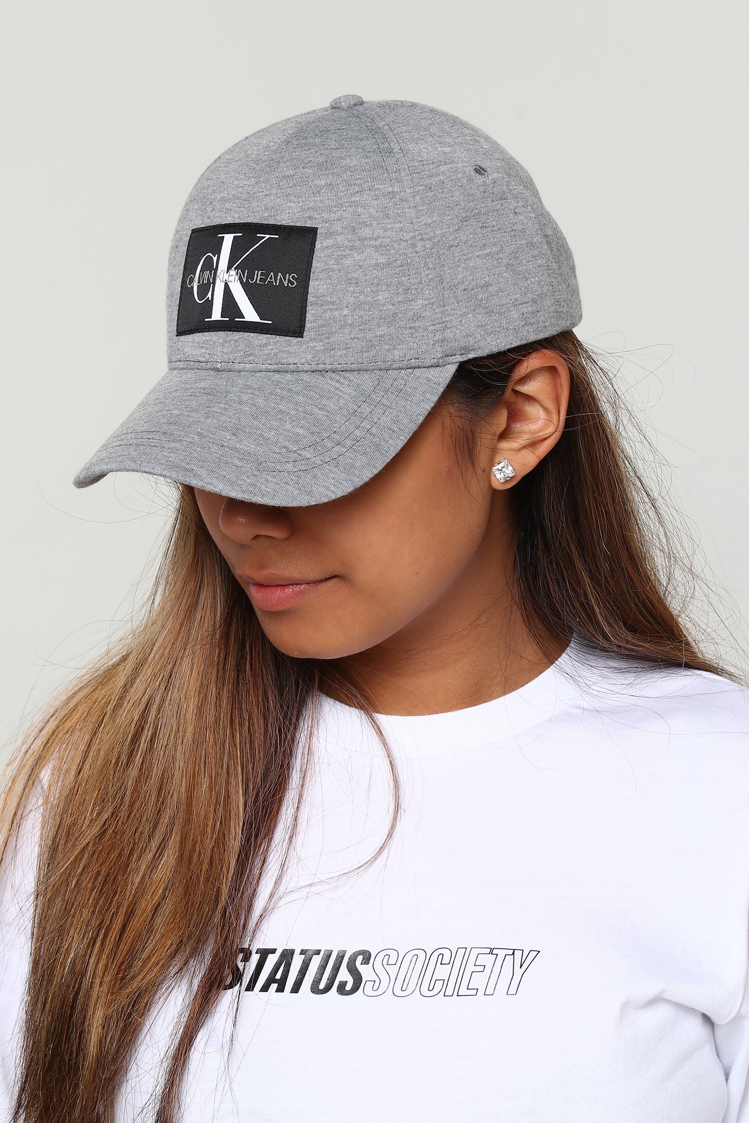 grey calvin klein hat