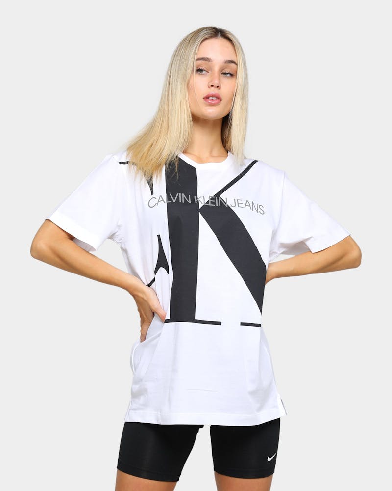 Calvin Klein Men S Upscale Monogram Logo Reg T Shirt White