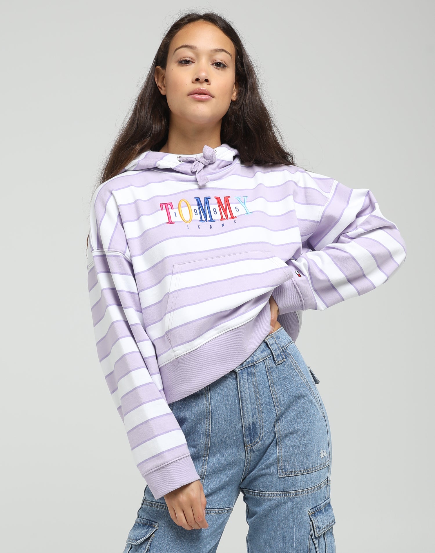 tommy jeans purple hoodie