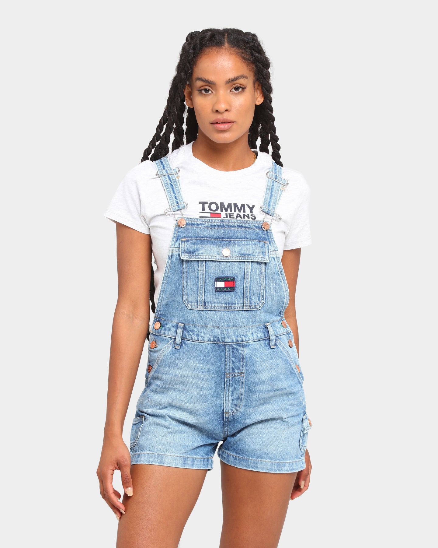 tommy hilfiger white dungarees