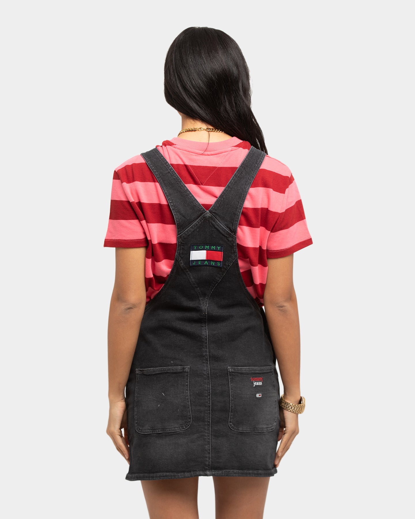tommy jeans classic dungaree dress