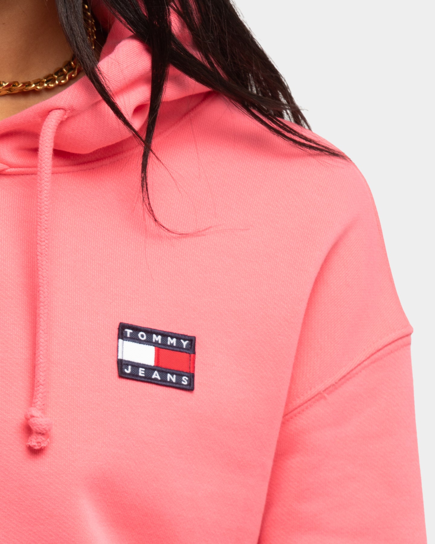 pink tommy jeans hoodie