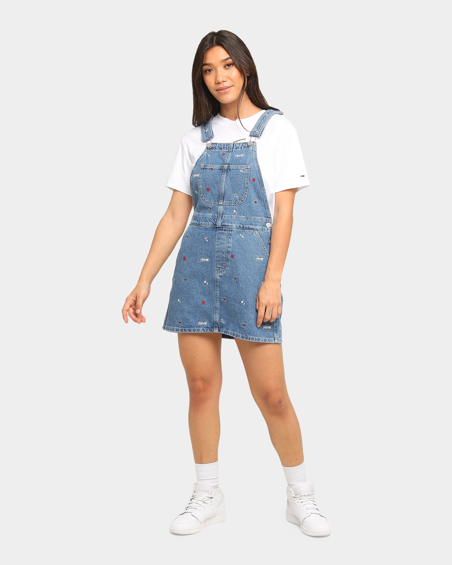 tommy jeans classic dungaree dress