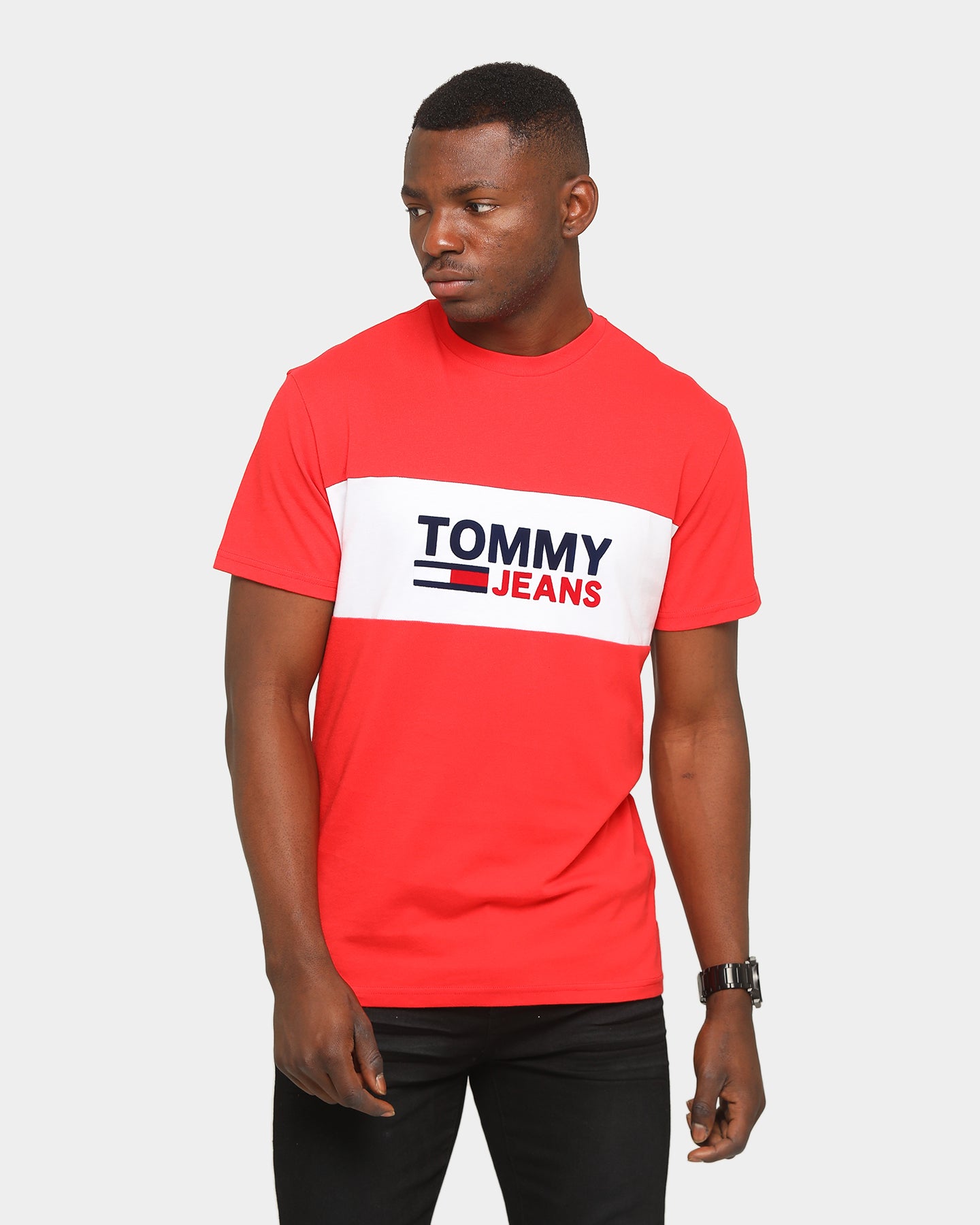 red tommy jeans t shirt