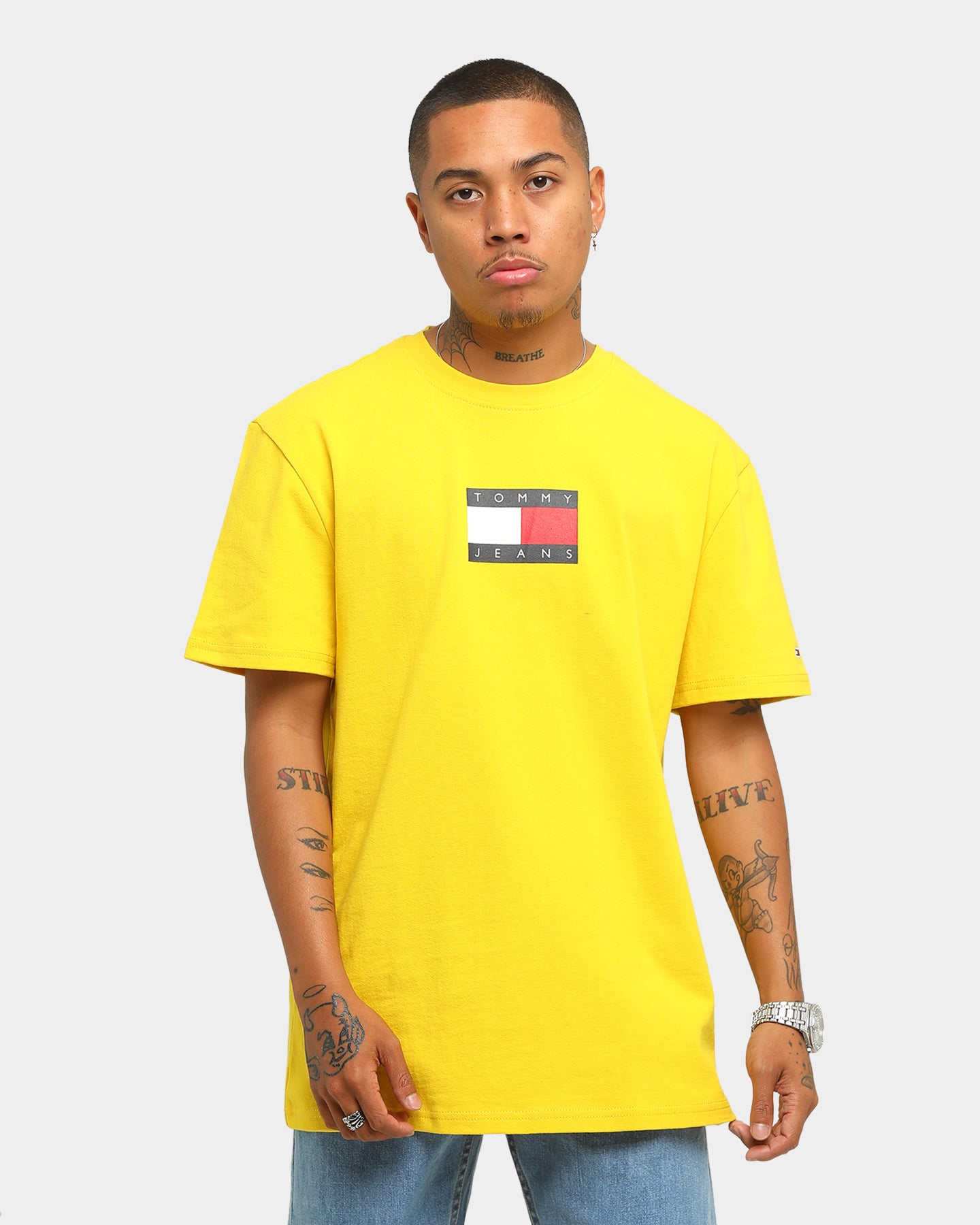yellow tommy jeans shirt