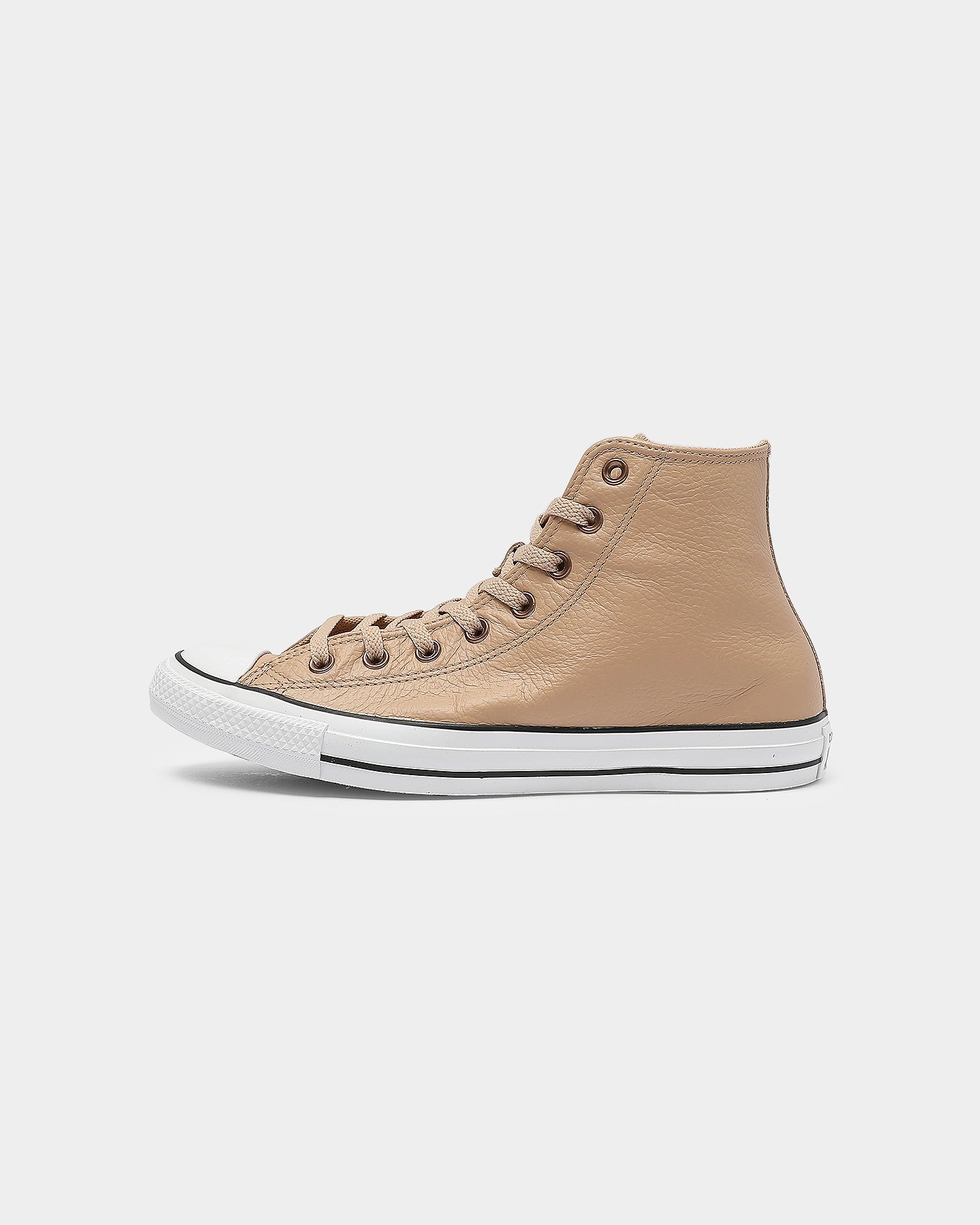 khaki leather converse