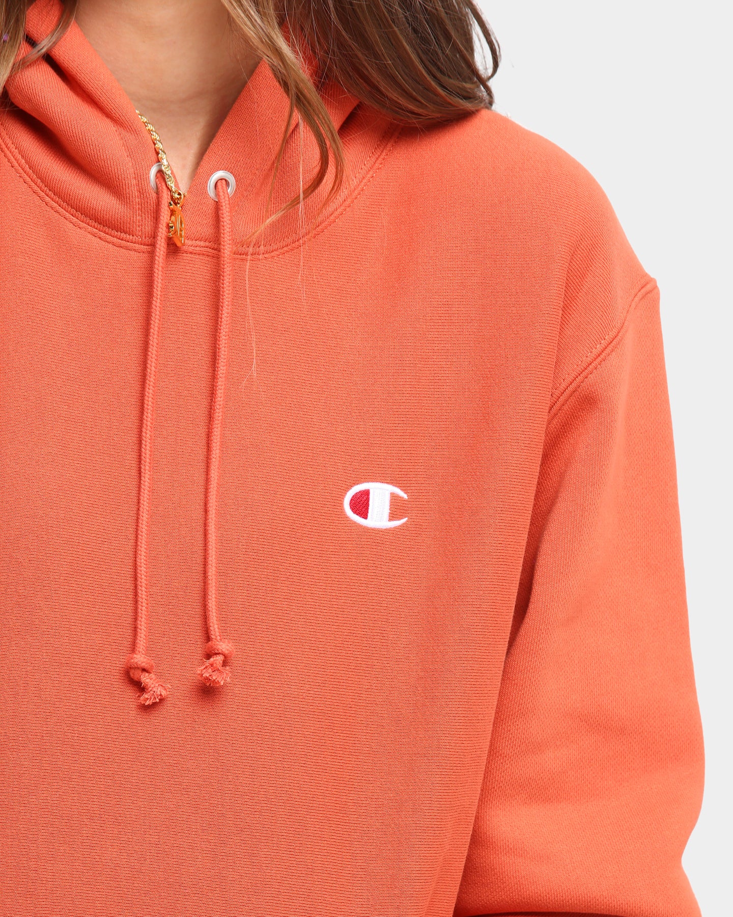 orange hoodie champion