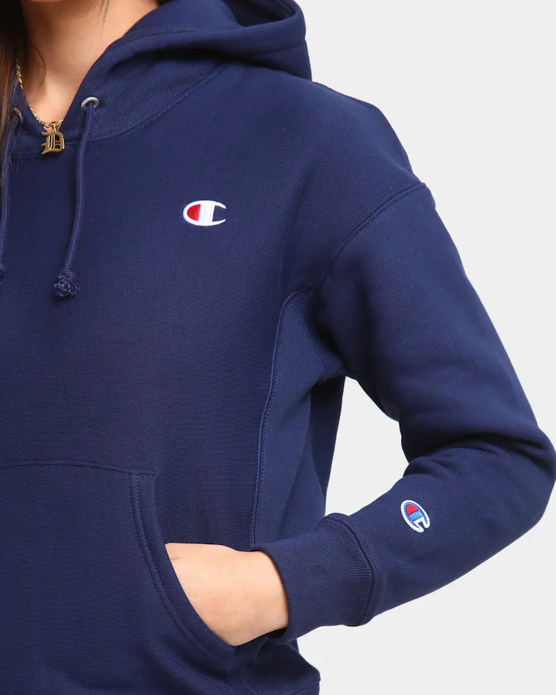 Champion Women S Reverse Weave Hoodie Athletic Navy Culture Kings Us