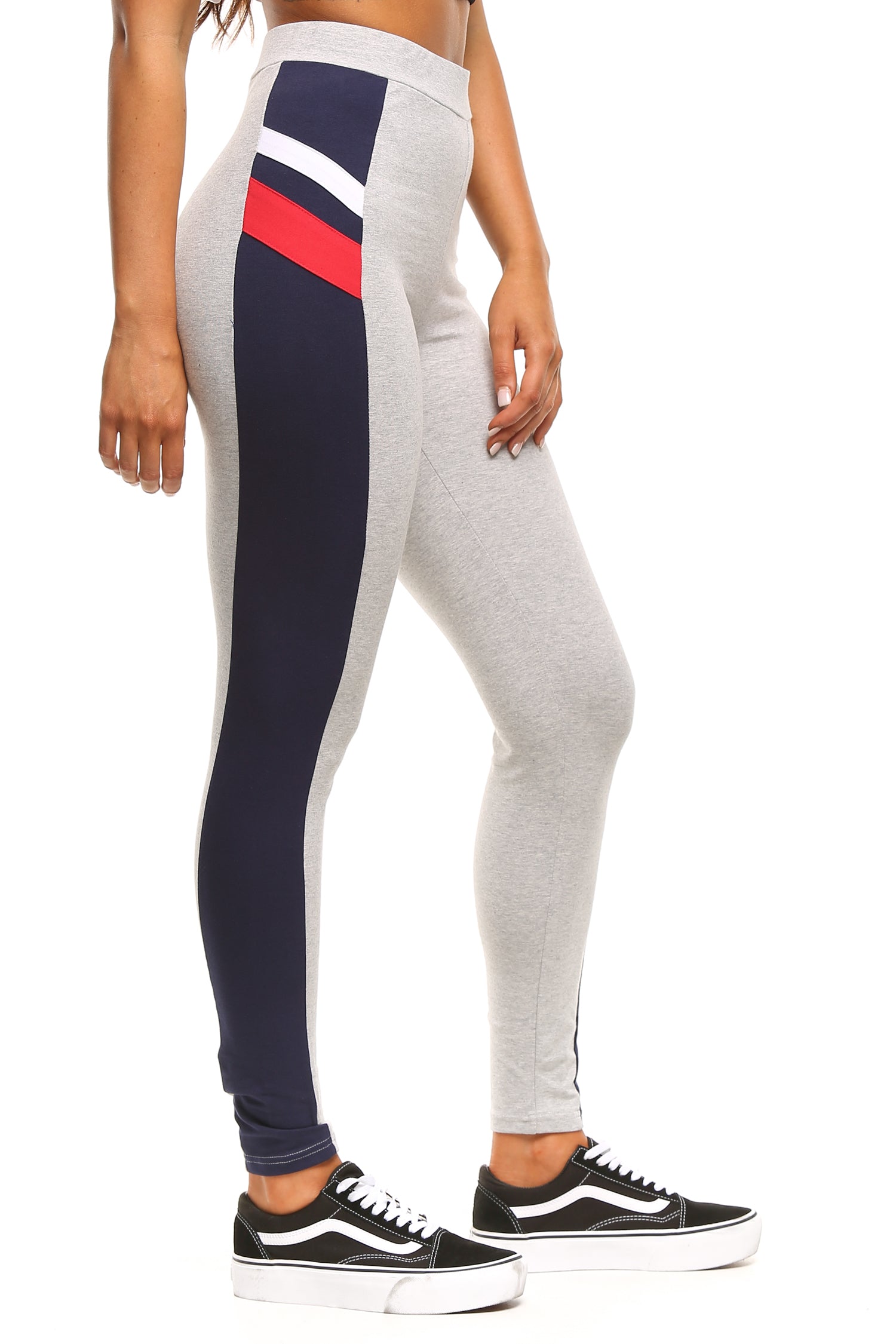 fila greta navy & white leggings