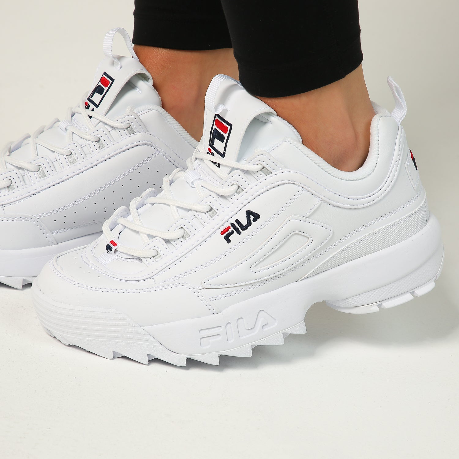 Fila Women's Disruptor II WhiteNavyRed Fila Women's Disruptor II WhiteNavyRed