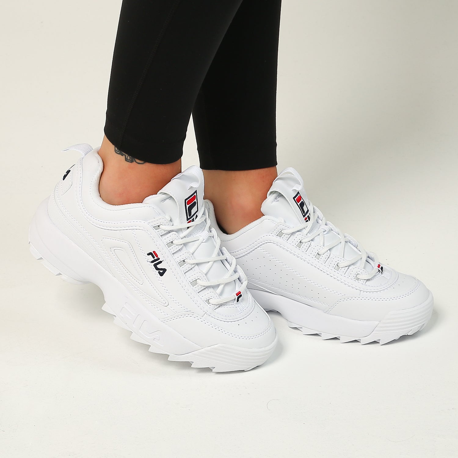 Fila Women's Disruptor II WhiteNavyRed Fila Women's Disruptor II WhiteNavyRed
