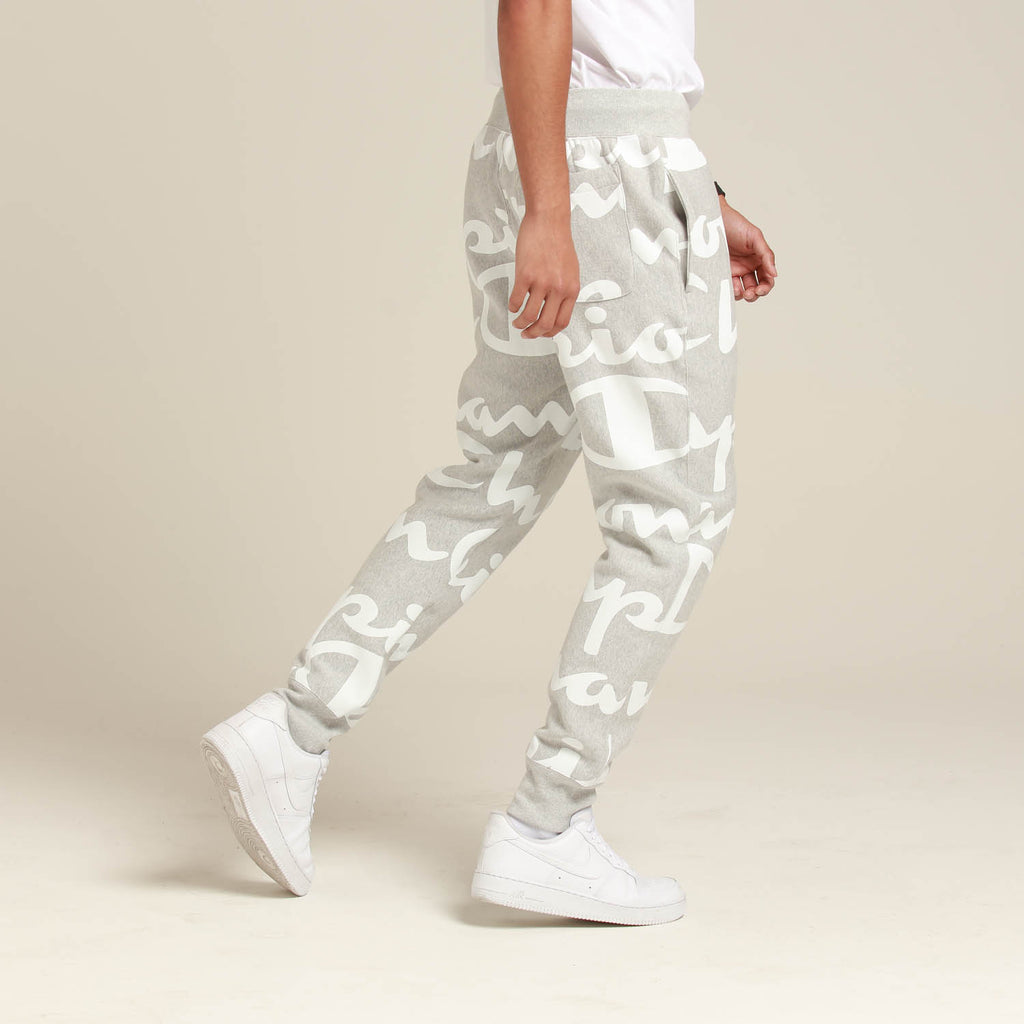 champion aop script reverse weave jogger