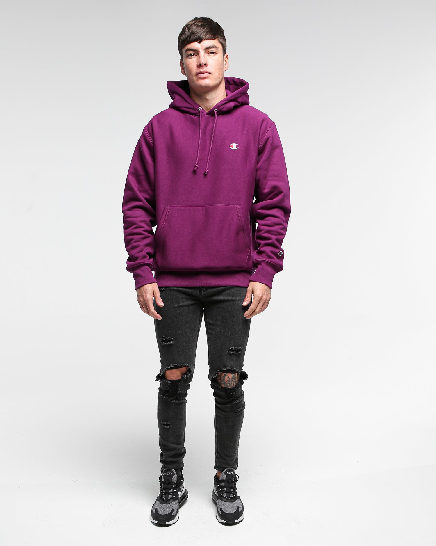 champion hoodie venetian purple