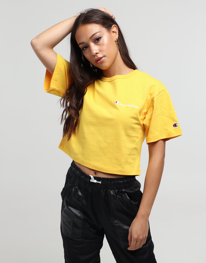 yellow champion long sleeve women's