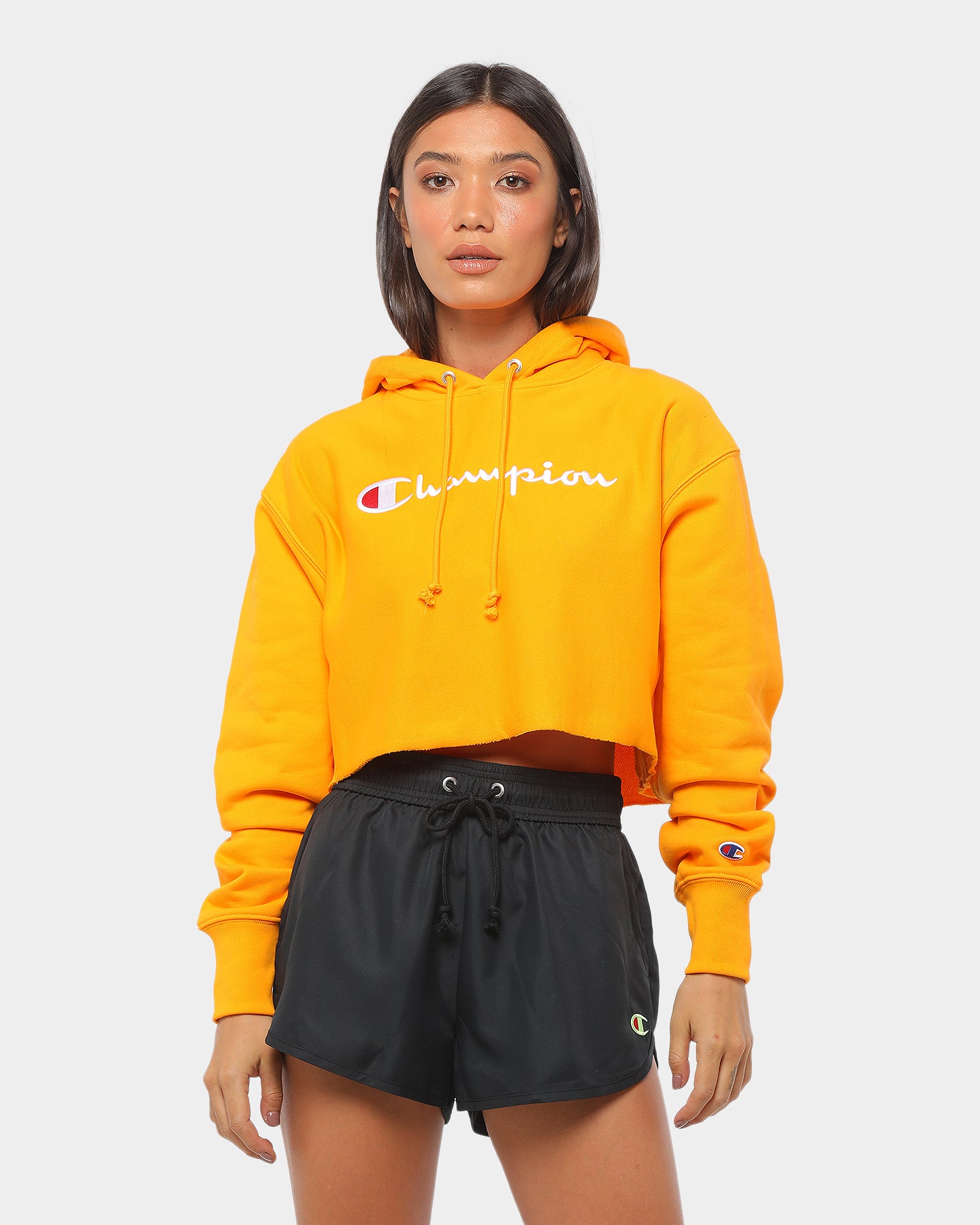 champion yellow hoodie women's