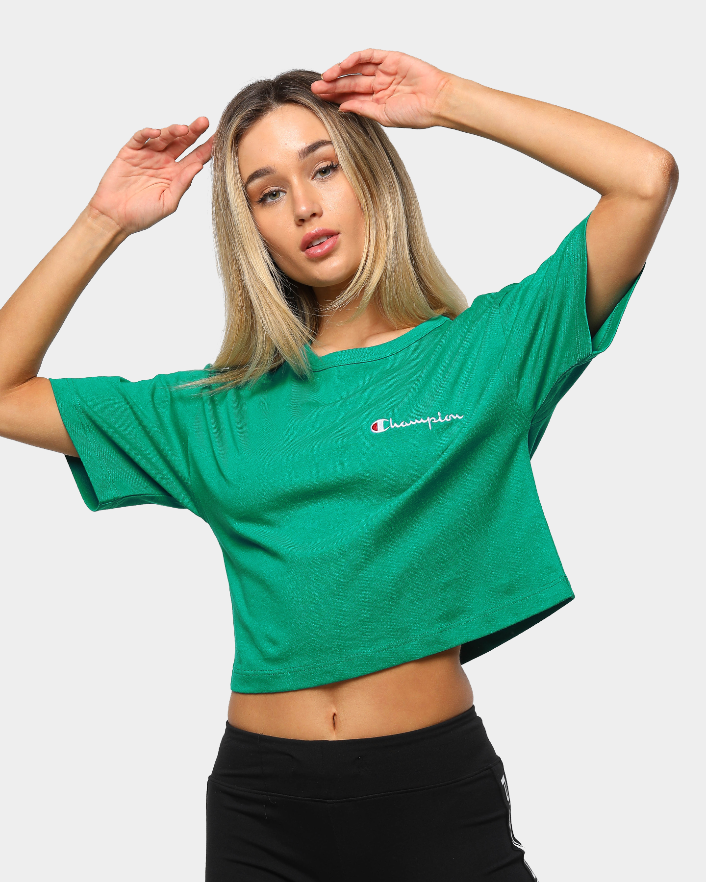 Script Crop T-Shirt Capri Seas Green 