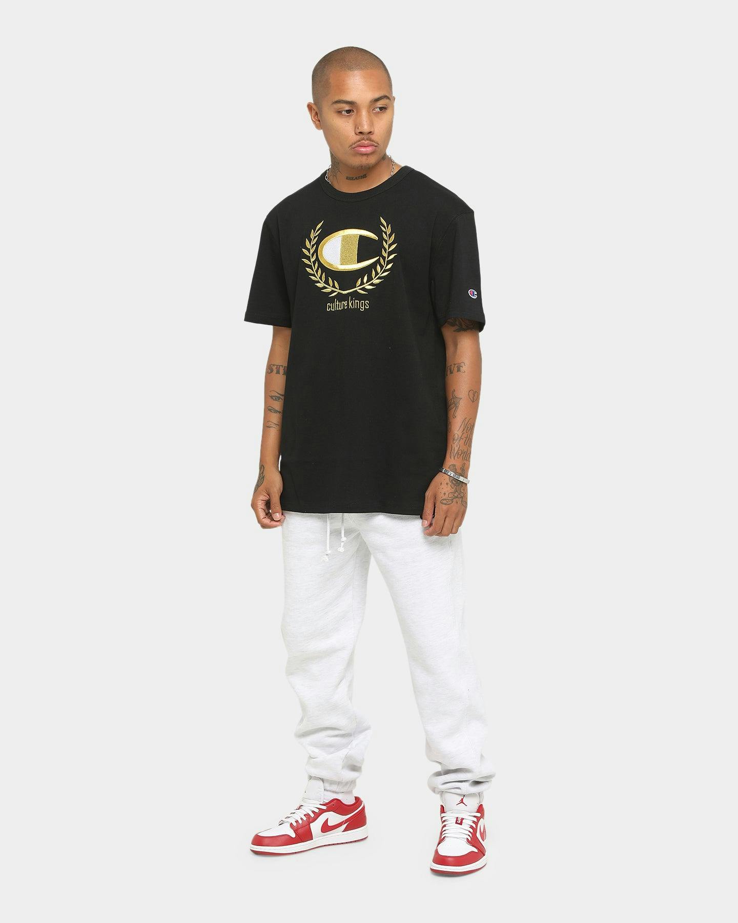 Champion Champion x Culture Kings Heritage S20 T-Shirt Black/Gold ...