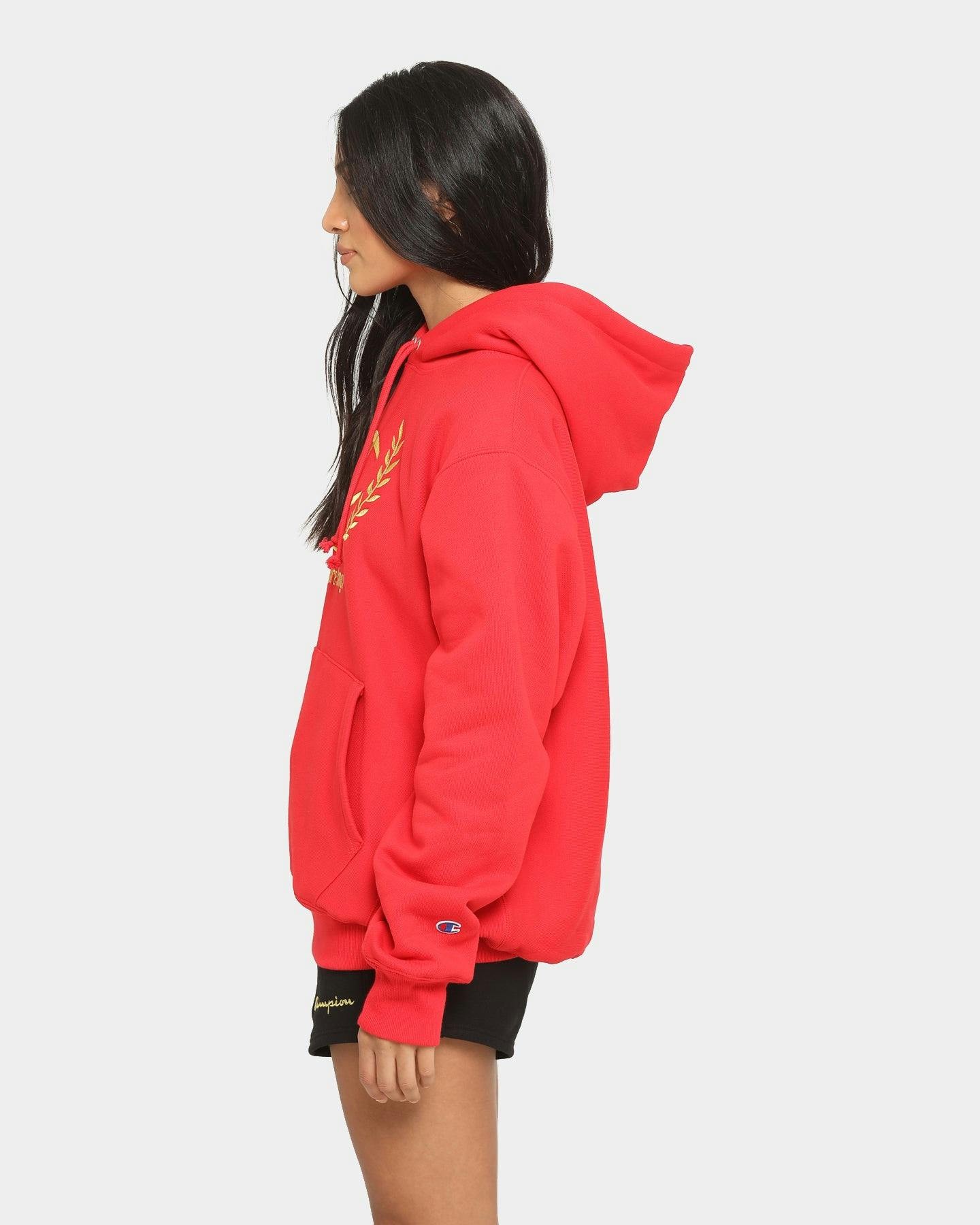 Champion Champion x Culture Kings Reverse Weave Hoodie Red/Gold ...