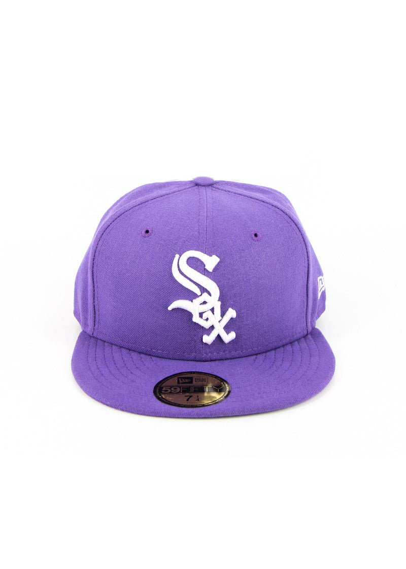 purple white sox hat