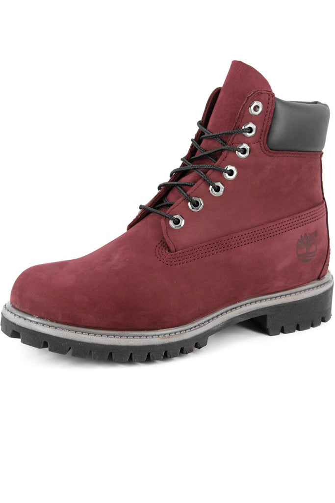 burgundy timbs